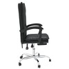 vidaXL Reclining Office Chair - Modern Design Adjustable Height, Durable Faux Leather Upholstery with Metal and Plywood Frame, Black - 3 of 4