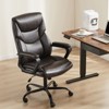 JIONJOY Faux Leather Office Chair Lumbar Support Ergonomic Computer Chair | Brown - 2 of 3