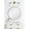 Elegant Lighting Collier 3 Light Satin Gold and Clear Glass Wall Sconce - 2 of 4