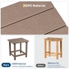 HDPE Adirondack Square Outdoor Side Table, Patio End Tables,Durable Small Patio Table for Beach,Pool,Garden - 4 of 4