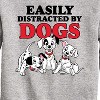 Boys' - 101 Dalmatians - Easily Distracted By Dogs Graphic Long Sleeve Fleece Sweatshirt - 2 of 4