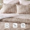 Bedsure | 2/3 Pcs Floral Printed Reversible Sage Green Comforter Set Queen Size Soft Designed Plants Pattern Bedding Set - 3 of 4