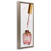 Stupell Industries Makeup Nail Polish Brush Gold & Pink, 11" x 25" - 3 of 4