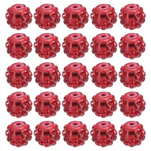 Unique Bargains Sparkling Disco Crystal Rhinestone Clay Beads DIY Craft Round Bead 0.4" 50 Pcs - 1 of 4
