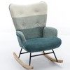 Syemin Rocking Chair Accent Chair, Lounge Chair with Removable Cushion and Metal Stand for Living Room, Bedroom, Office, Green, 33.4"*26"*36.22" - 2 of 4