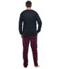 #FollowMe Mens Thermal Henley Pajama Set with Polar Fleece Pants  Ultimate Winter Sleepwear - 3 of 3
