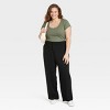 Women's Slim Fit Short Sleeve Ribbed Scoop Neck T-Shirt - A New Day™ - 3 of 3