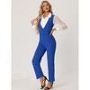 INSPIRE CHIC Women's High Waisted Sleeveless Belted Straight Leg Suspenders Jumpsuit - 2 of 4