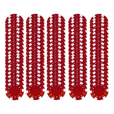 Poker Chips – 100-Piece Set of 11.5-gram Blackjack Chips with Dice Design by Trademark Poker (Red)
