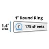 Avery Economy View Binder w/Round Rings 8 1/2 x 5 1/2 1" Cap White 05806 - 3 of 4