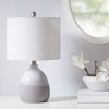 GDFStudio Amos 20.5" Ceramic Textured Table Lamp with Fabric Shade - 2 of 4