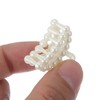Unique Bargains Women Fashion Pearl Mini Hair Clip Pearl Oval Hairdo Clips 6 Pcs - 3 of 4