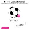 Big Dot of Happiness Soccer Garland Banner Sports Birthday Party Decorations Backdrop 30 Feet of Cord 15 Double Sided Paper Soccer Ball Shapes - 4 of 4