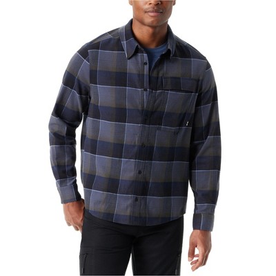 BASS OUTDOOR Mens Stretch Flannel Button Up Shirt