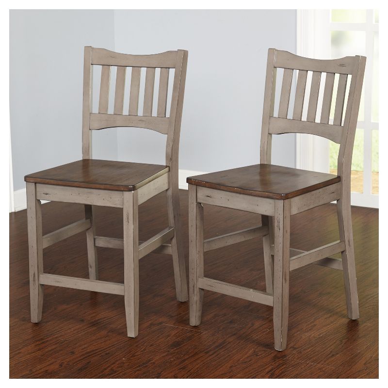 24.6&#34; Simon Counter Height Barstool (Set Of 2) - Gray - Target Marketing Systems, 3 of 5
