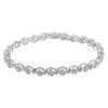 Haus of Brilliance Sterling Silver 1.0 Cttw Diamond Cluster Link Bracelet - 2 of 4