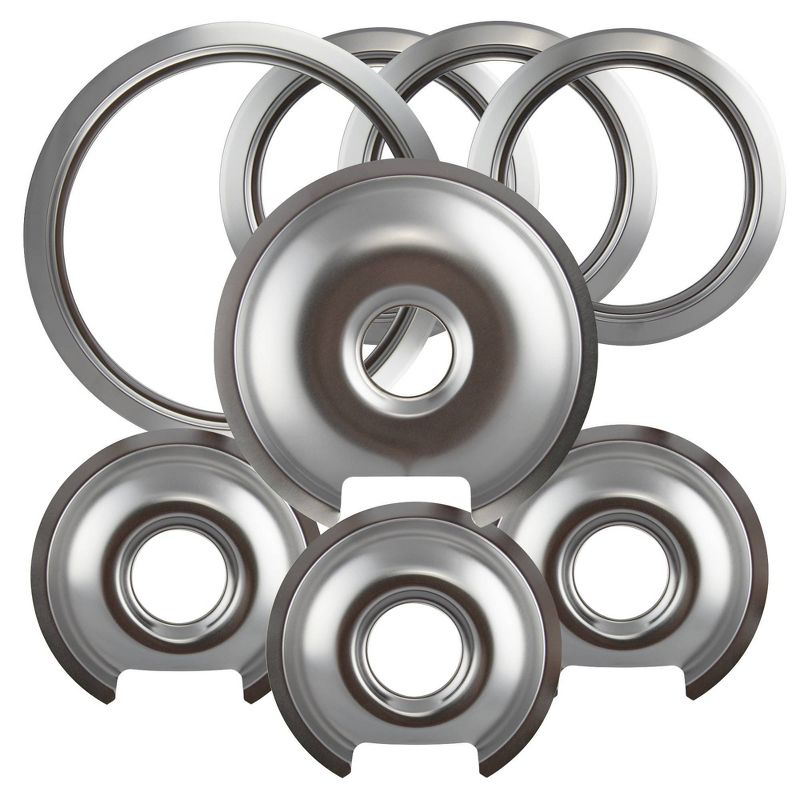Range Kleen 8pk Chrome Drip Bowls and Trim Rings, 4 of 7