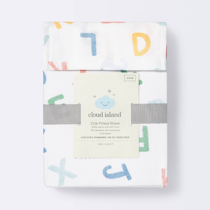 Fitted Crib Sheet Alphabet - Cloud Island&#8482; - Primary Colors, 5 of 6