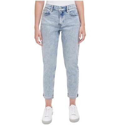 Calvin Klein Womens Tapered Slim Fit Jeans