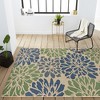 JONATHAN Y Zinnia Modern Floral Textured Weave Indoor/Outdoor Area Rug - 2 of 4