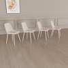 Dining Chairs Set of 4, Modern Accent Chairs, with Sturdy Black Metal Legs - 3 of 4