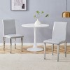 Dining Chair Set Of 2,PU Dining Chairs With Metal Legs,Simple Armless Chairs,Dining Chairs For Dining Room,Living Room-Cuddlewood - 3 of 4