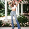 Anna-Kaci Women's Classic Retro High Waist Long Denim Bell Bottom Jeans - 2 of 4