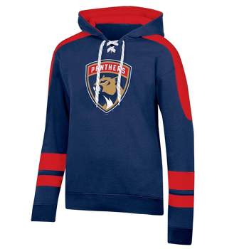 NHL Florida Panthers Men's Navy Blue Long Sleeve Hooded Sweatshirt with Lace