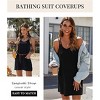 AI'MAGE Womens Swimsuit Coverup Spaghetti Strap Bathing Suit Cover Up Sleeveless Beach Cover Ups Summer Sundress with Pockets - 2 of 3