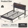 Full Bed Frame with Upholstered Storage Headboard, Metal Platform Bed Station with Charging Station & LED, Noise-Free. No Box Spring Needed - 2 of 3