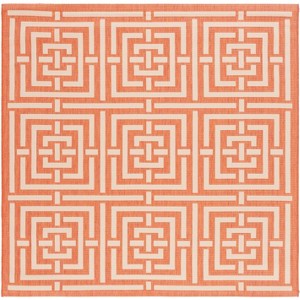Courtyard CY6937 UV & Stain Resistant Non-Shedding Power Loomed Indoor/Outdoor Rugs - Safavieh - 1 of 4