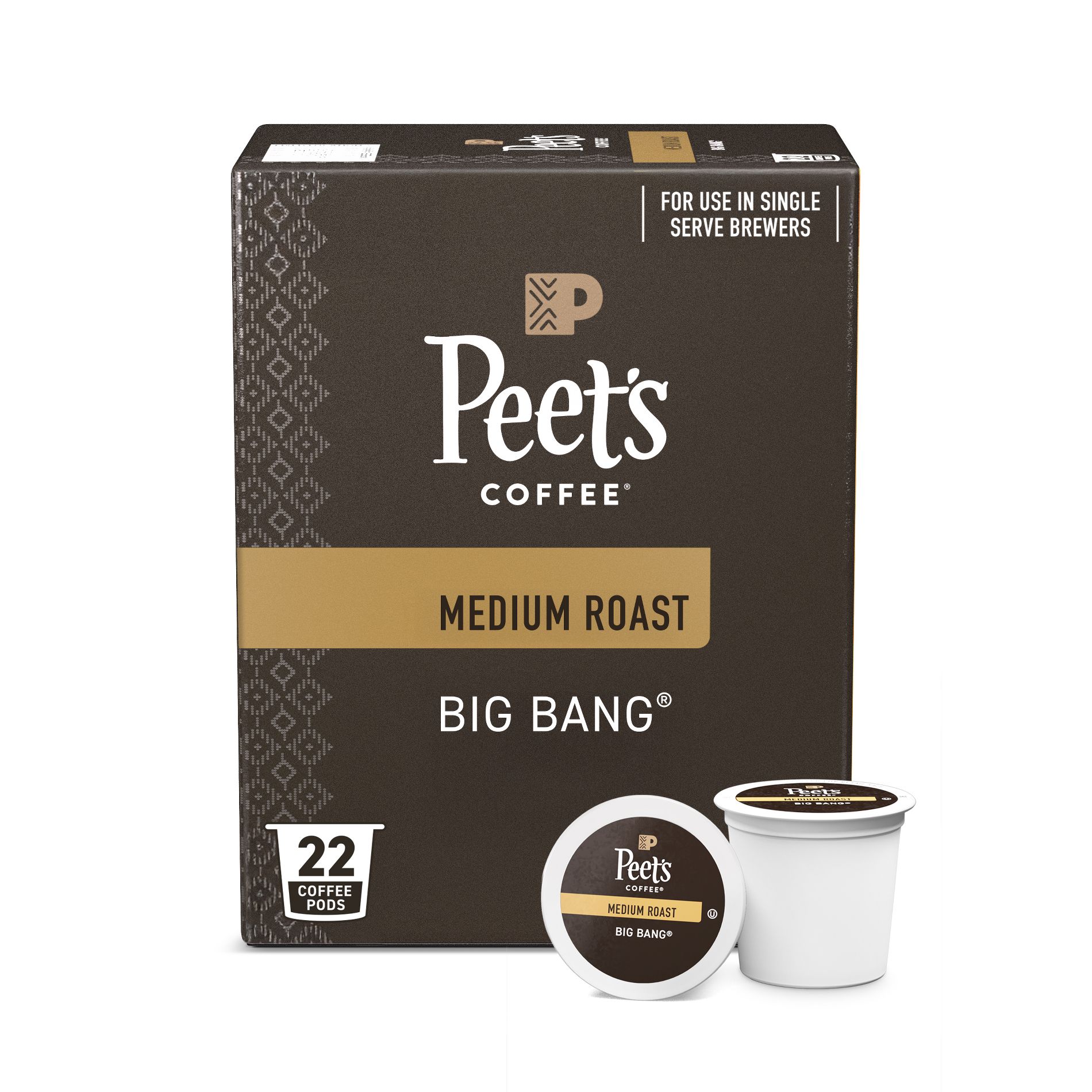 Peet's Coffee Big Bang Medium Roast Single Serve Coffee Pods