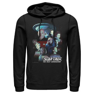 Men's Star Trek: The Next Generation Starfleet Classic Color Crew Poster Pull Over Hoodie - 1 of 4