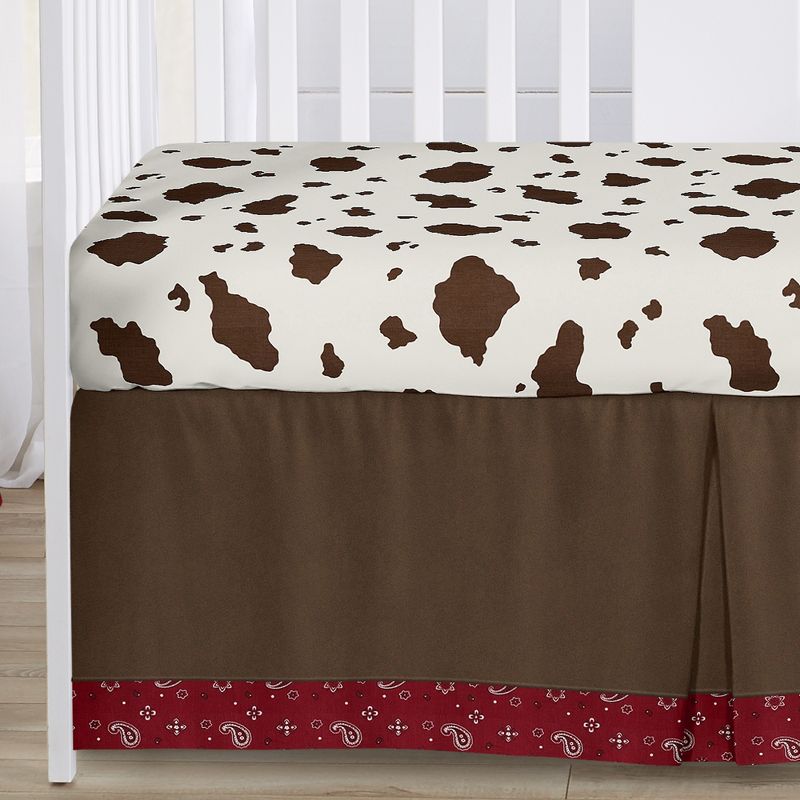 Sweet Jojo Designs Boy Baby Crib Bedding Set - Wild West Cowboy Brown Red Ivory 5pc, 4 of 7