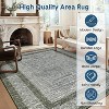 Modern Rug Thin Washable Non-Slip Geometric Border Low Pile Foldable Soft Non-Shedding Indoor Accent Carpet - 2 of 4
