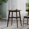 36'' Round Counter Height Dining Table with Tapered Wood Legs and Sturdy Crossbar for Kitchen or Dining Room-The Pop Home - 2 of 4