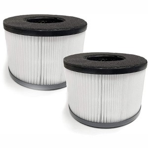 Nispira True HEPA Carbon Filter Replacement Compatible with Partu BS-03 HEPA Air Purifier, 2 Packs - 1 of 4