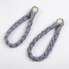 Tree City Natural Cotton Rope Curtain Tiebacks Elegant Boho Style Dark Gray - 4 of 4