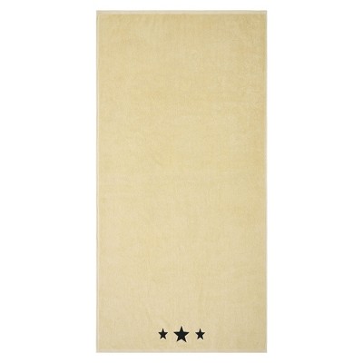 Black Stars Creme Bath Towel Set of 2 27x54  VHC Brands