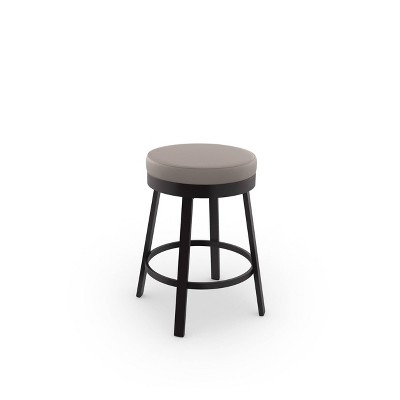 Amisco 26" Clock Counter Height Barstool Light Gray