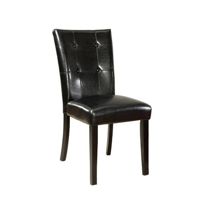 Set of 2 Contemporary Side Chairs Black - Benzara