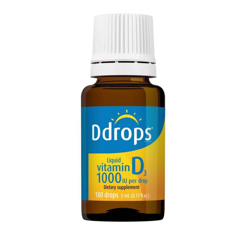 Ddrops Liquid Vitamin D3 Drops 1000 IU (25 mcg) - 180 drops - 0.17 fl oz, 5 of 9