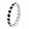 Black Bow Jewelry 3.5mm Sterling Silver with Red Crystals Stackable Band - 3 of 4