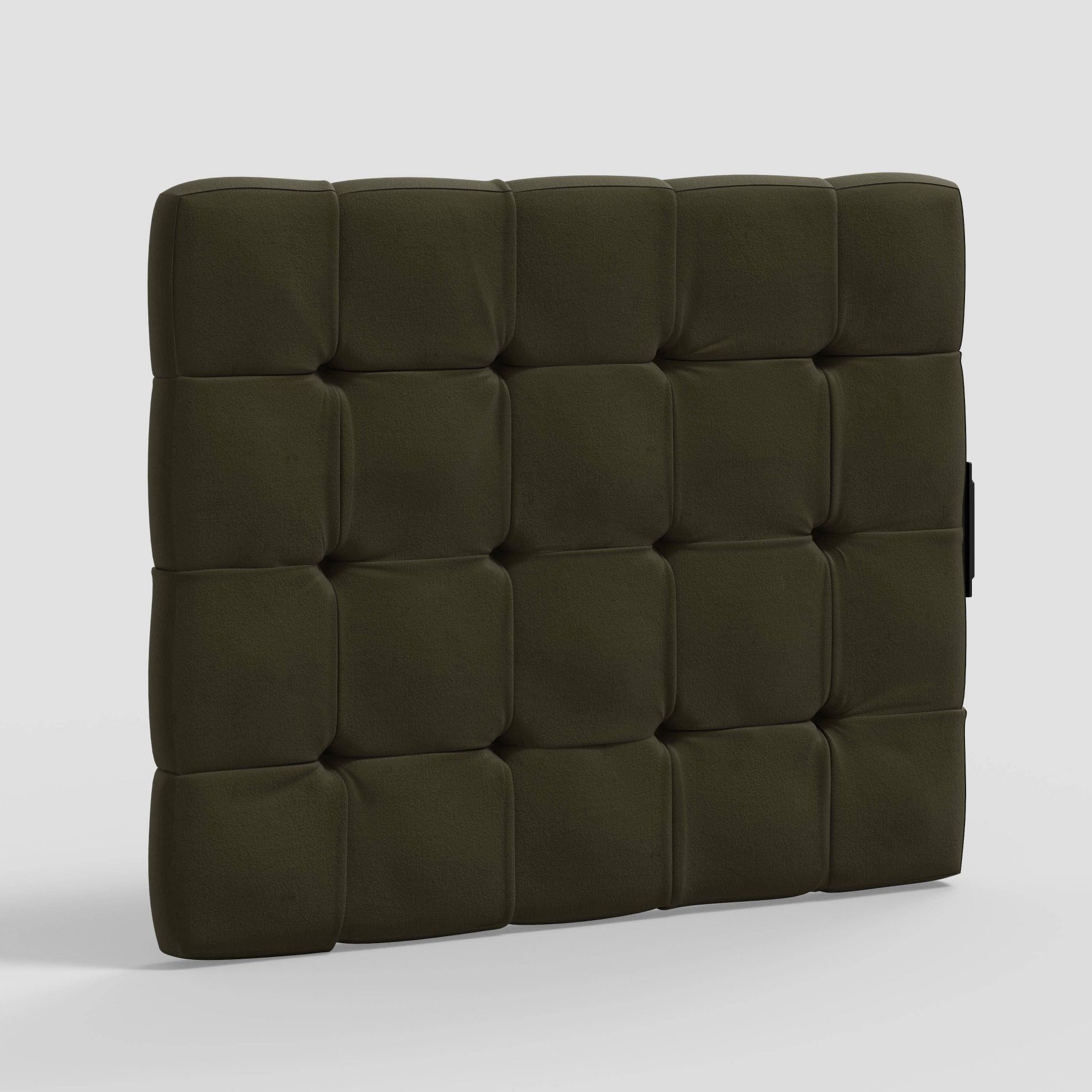 Twin Ryan Tufted Stick-on-the-Wall Dorm Headboard USB Classic Velvet Loden - Threshold™