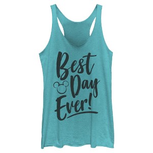 Womens Mickey & Friends Best Day Ever Racerback Tank - 1 of 4