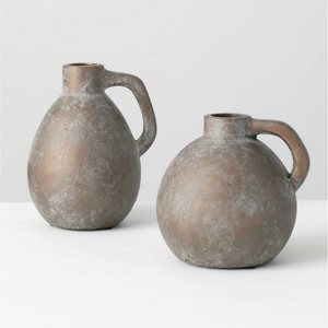 Sullivans Set of 2 Jug Vases 7.25"H & 6"H brown - 1 of 4
