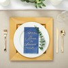 Sparkle and Bash 100 Pack Navy Blue Napkins for Wedding Reception with Gold Foil, Here's To Forever, 3-Ply, 4 x 8 In - 2 of 4