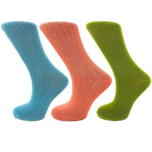 3 Pairs of Women's Mid-Calf Colorful Socks - Soft, Breathable, & Moisture-Wicking - 1 of 2