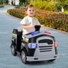 Costway 12V Kids Ride on Fire Truck Toddler Fire Toy Car with Shovel & Wrench Black/Green/Red - 4 of 4