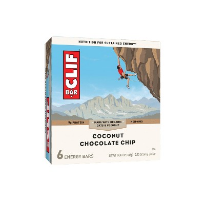 CLIF Bar Coconut Chocolate Chip Energy Bars - 6ct